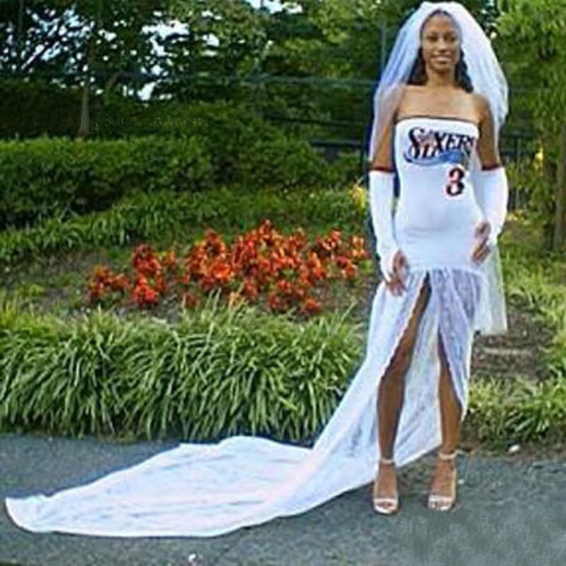 18. Когда муж ничего, но спорт все еще мир невесты, свадебное платье